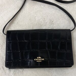 COACH Foldover Crossbody Clutch Bag
